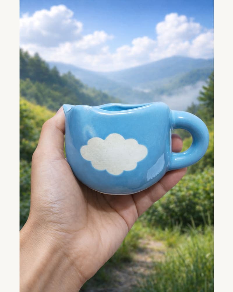 Blue Cloud Mug | Cloud Cup | Cloud Coffee Mug | Cute Cloud Mug | Gift Mug | Pintresty Mug | Handmade Mug | Cloud Surprise Mug | White Cloud Mug