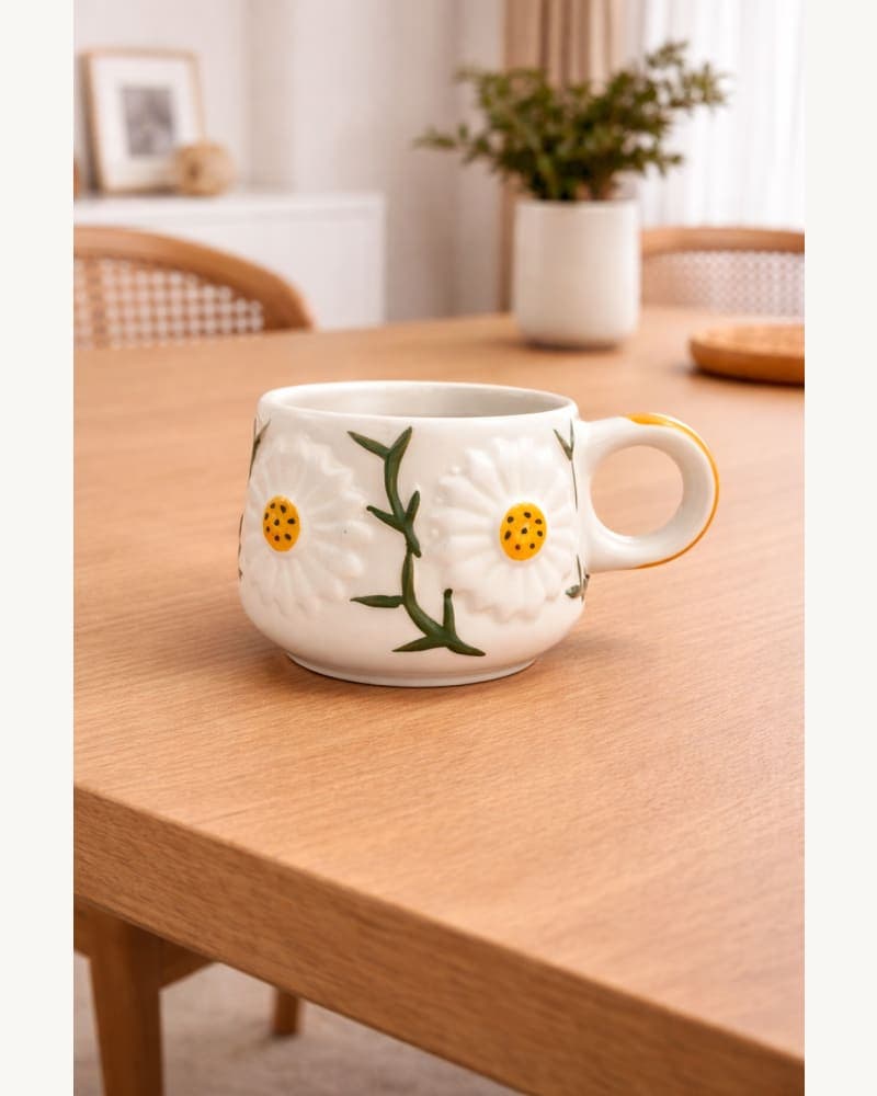 Daisy Mug | Sunflower Cup | Daisy Coffee Mug | Cute Sunflower Mug | Gift Mug | Pintresty Mug | Handmade Mug | Sunflower Mug